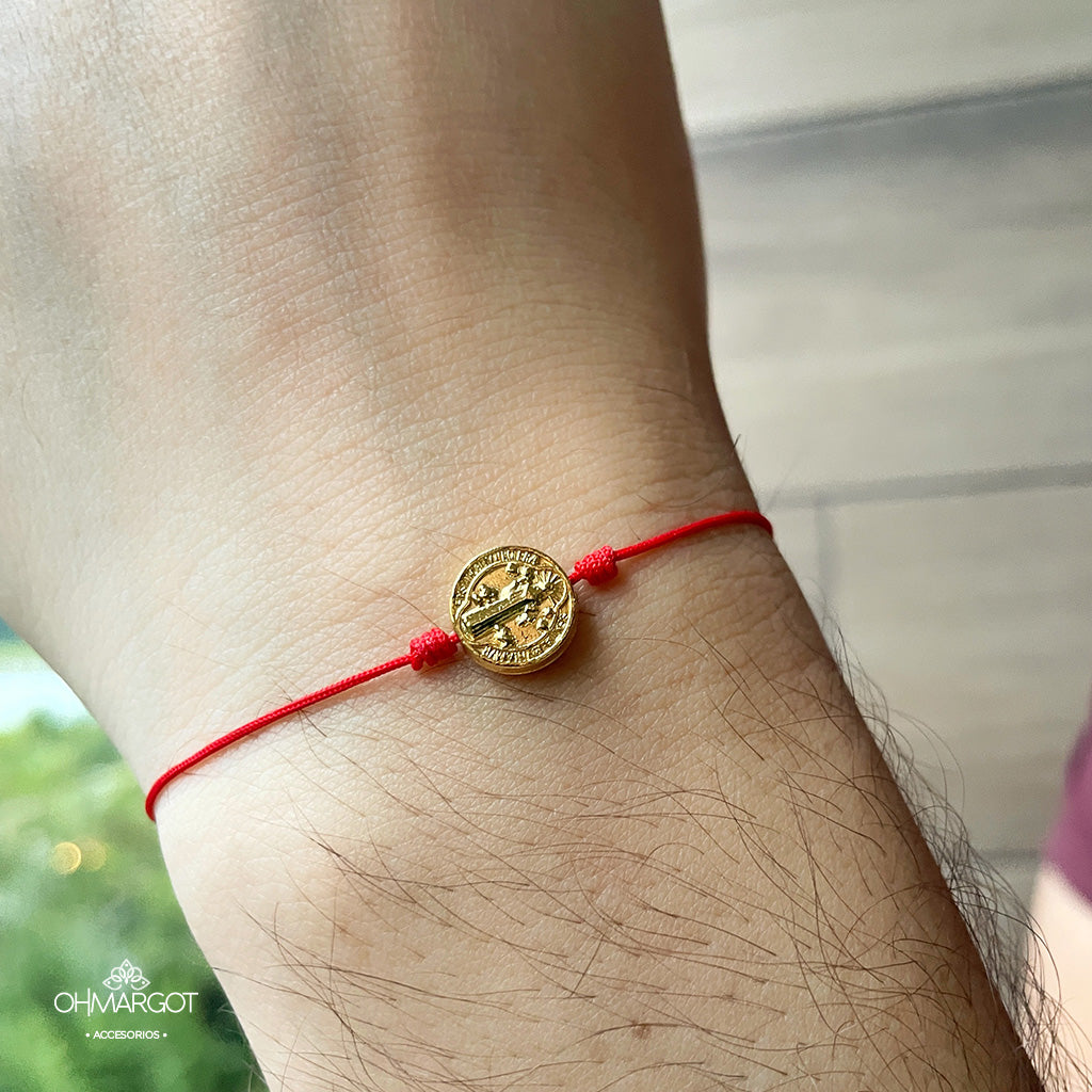PULSERA PROTECCIÓN SAN BENITO VINTAGE HOMBRE