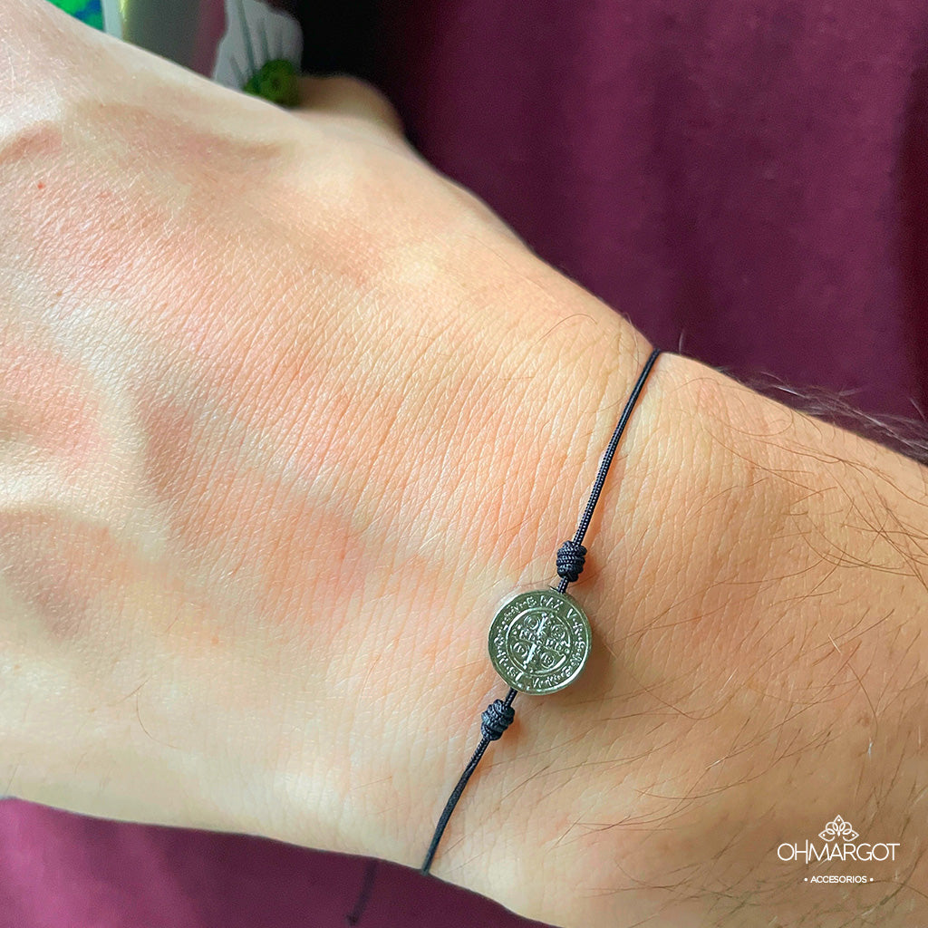 PULSERA PROTECCIÓN SAN BENITO VINTAGE HOMBRE