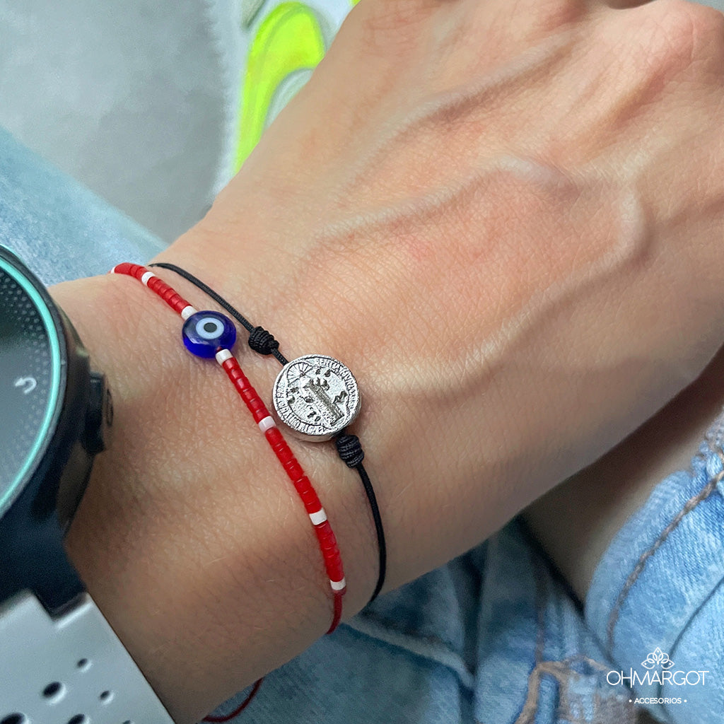 PULSERA PROTECCIÓN SAN BENITO VINTAGE MUJER