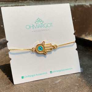 PULSERA MANO HAMSA OJO PROTECTOR