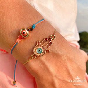 PULSERA MANO HAMSA OJO PROTECTOR