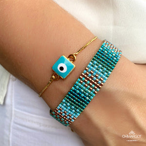 PULSERA MIYUKI AQUA BROWN